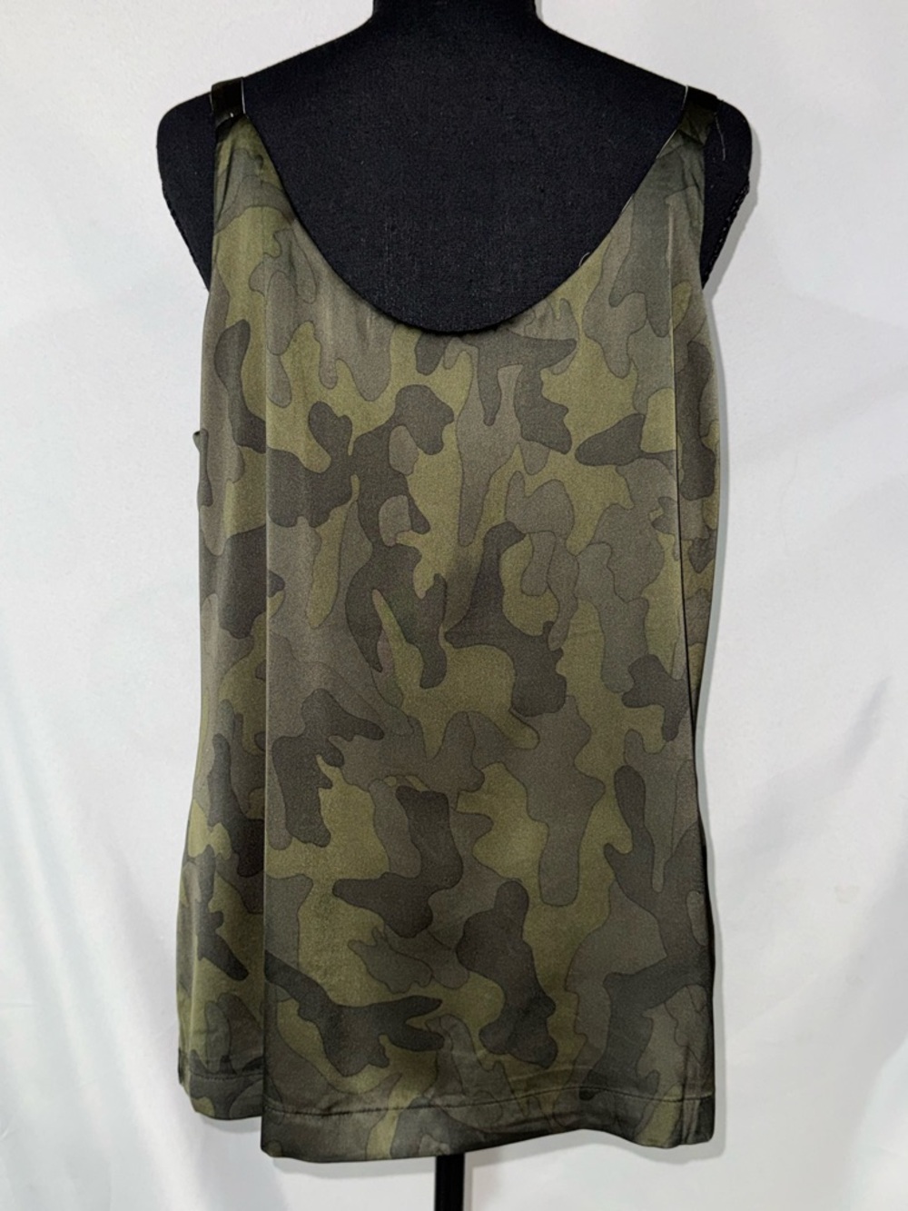 Reversible White House Black Market White Floral Print V-Neck Silk Camisole - Picture 6 of 9